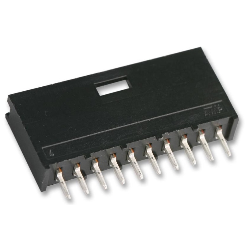 AMP – TE Connectivity 280374-2 280374-2 Pin Header Shrouded Wire-to-Board 2.54 mm 1 Rows 10 Contacts Through Hole Straight
