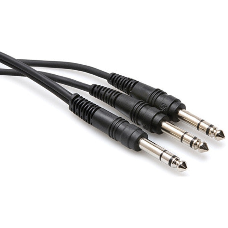 Hosa Technology Stereo Phone Male to 2 Stereo Phone Male Y-Cable – 5′