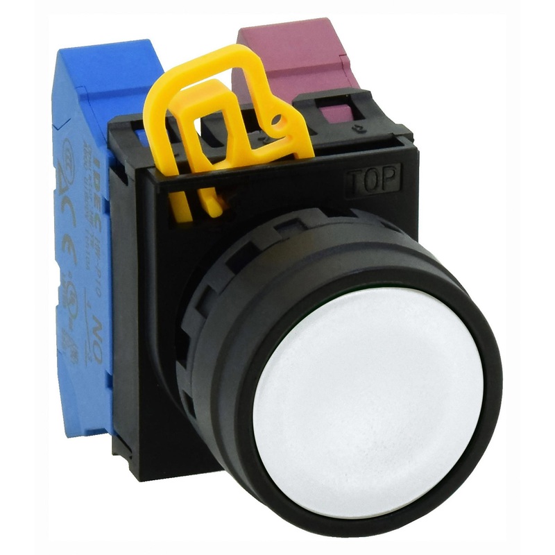 Idec YW1B-M1W Switch Actuator Plastic White Dia 22mm YW Series Pushbutton Switches IP65