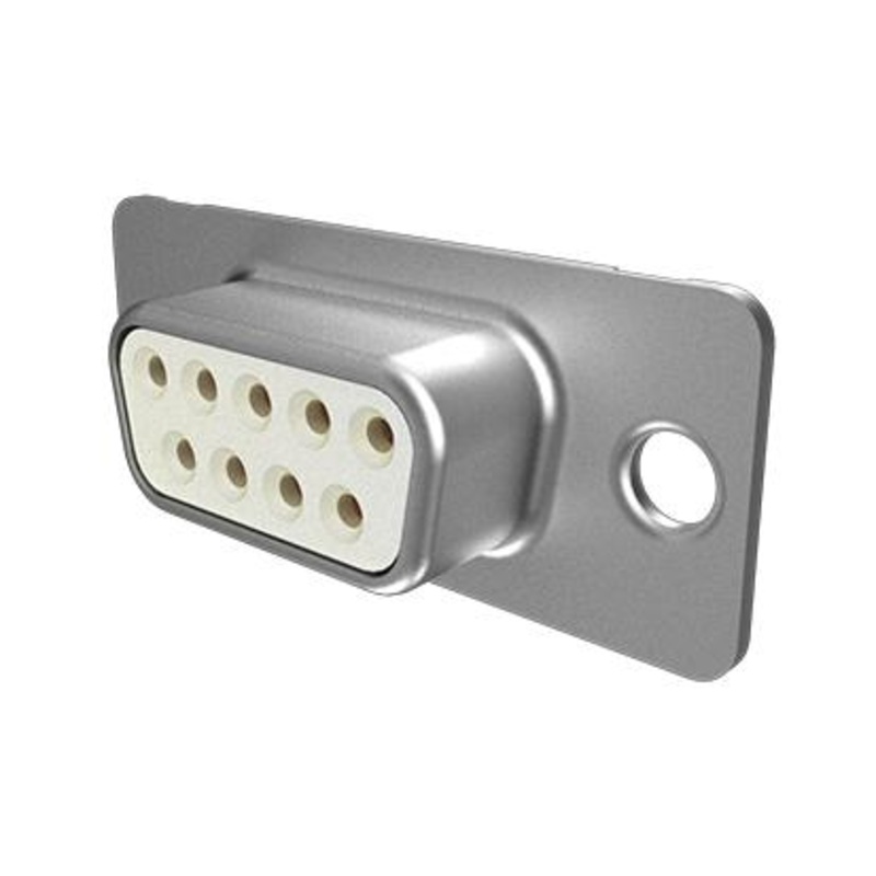Amphenol Communications Solutions DE09S065TLF D Sub Connector Standard Receptacle FCI Series 9 Contacts DE Solder Cup