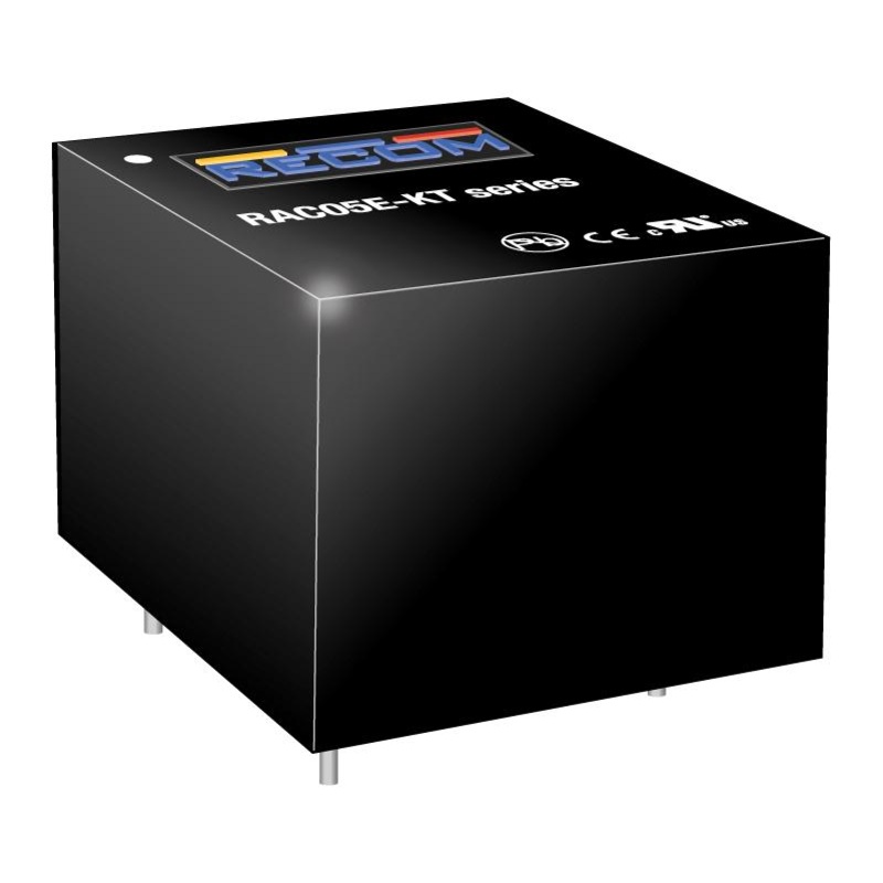 Recom Power RAC05E-15SKT AC/DC PCB Mount Supply (PSU) ITE Household & Transformers 1 Output 5 W 15 VDC 333 mA