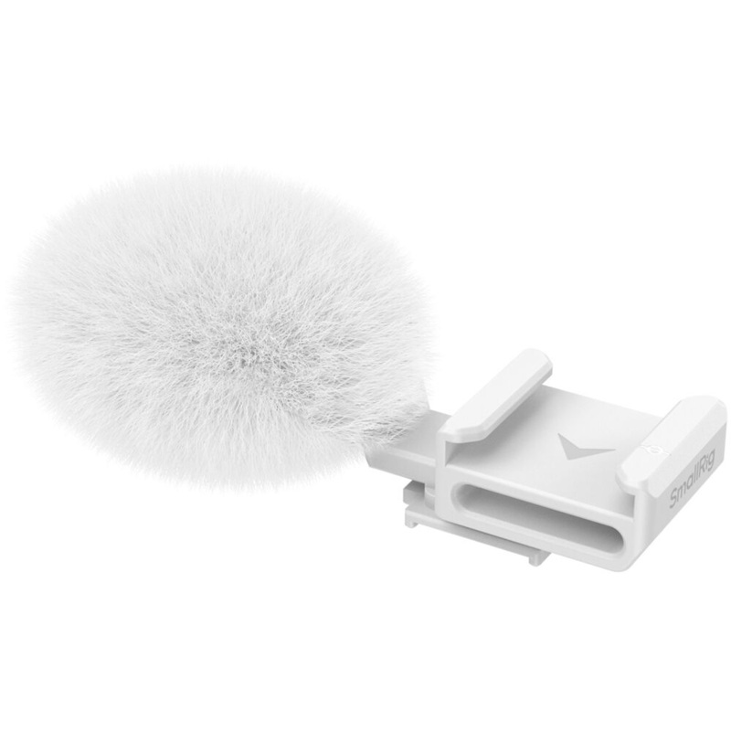 SmallRig Cold Shoe Adapter with Furry Windscreen for Sony ZV-Series Camera (White)