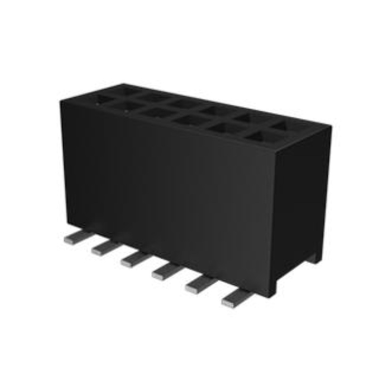 Amphenol Communications Solutions 20021321-00012C4LF PCB Receptacle Vertical Board-to-Board 1.27 mm 2 Rows 12 Contacts Surface Mount