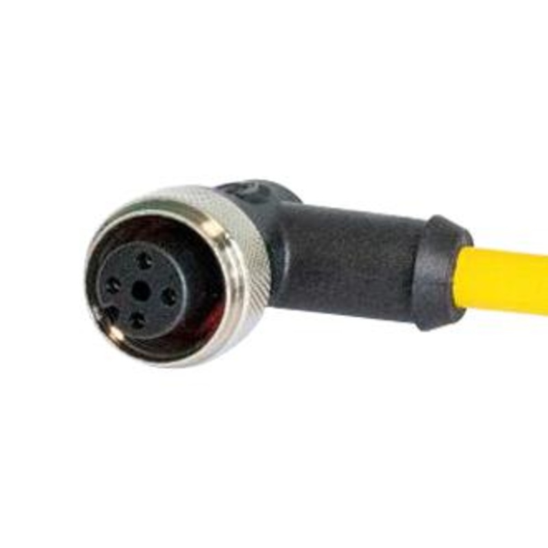 HARTING 2.13504E+13 M12 A-CODE 4-PIN ANGLED FEMALE TO OPEN END, 5M, PVC YELLOW JACKET 51AK5492