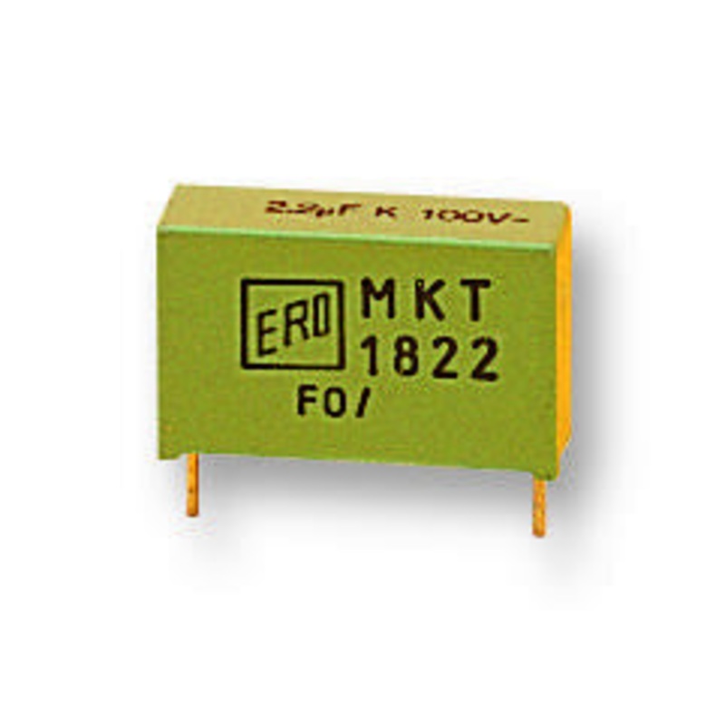 VISHAY MKT1822 0.47UF/400V Film Capacitor, 0.47 F, PET (Polyester), 400 V, MKT1822 Series,  20%, Radial Leaded
