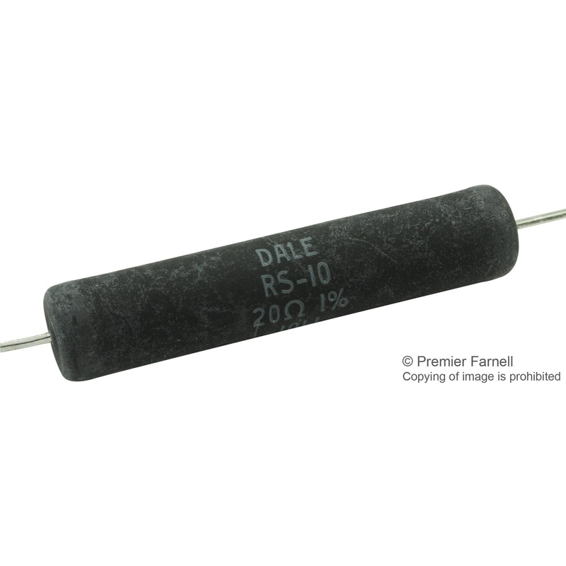 VISHAY RS01020R00FE12 WIREWOUND RESISTOR, 20 OHM, 10W, 1%