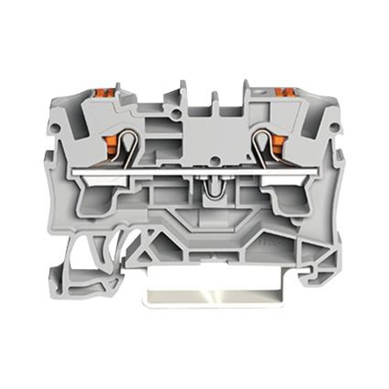 Wago 2204-1201 DIN Rail Mount Terminal Block 2 Ways 20 AWG 10 4 mm Clamp 32 A