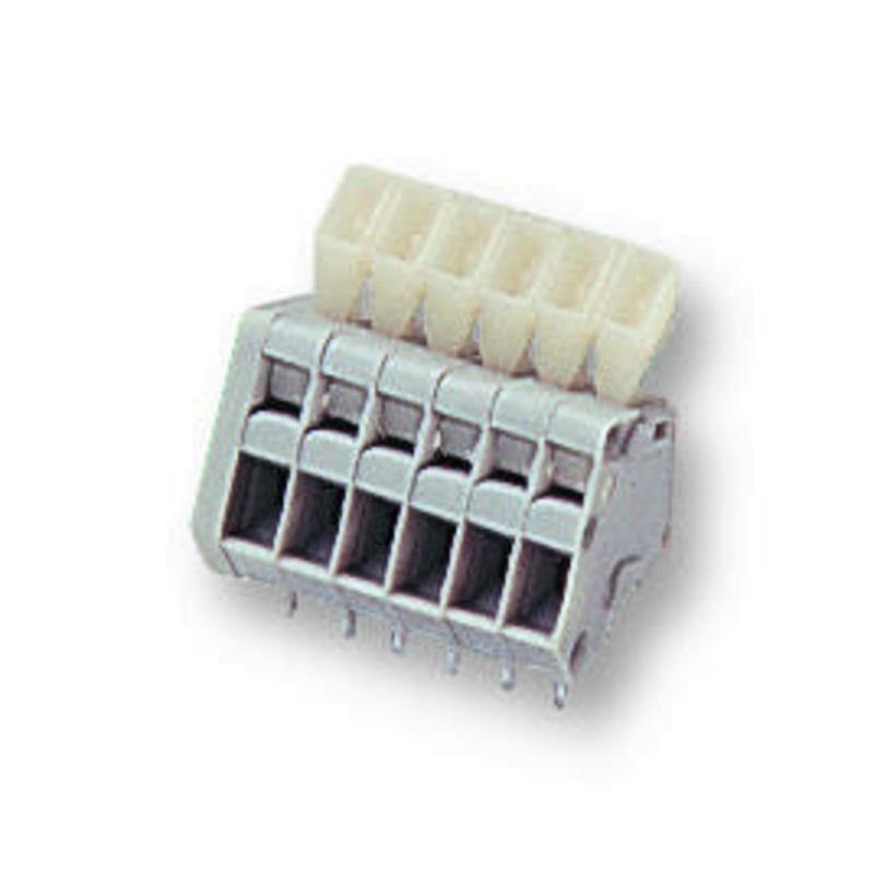 WAGO 233-212 Wire-To-Board Terminal Block, 2.5 mm, 12 Ways, 28 AWG, 20 AWG, 0.5 mm, Push In