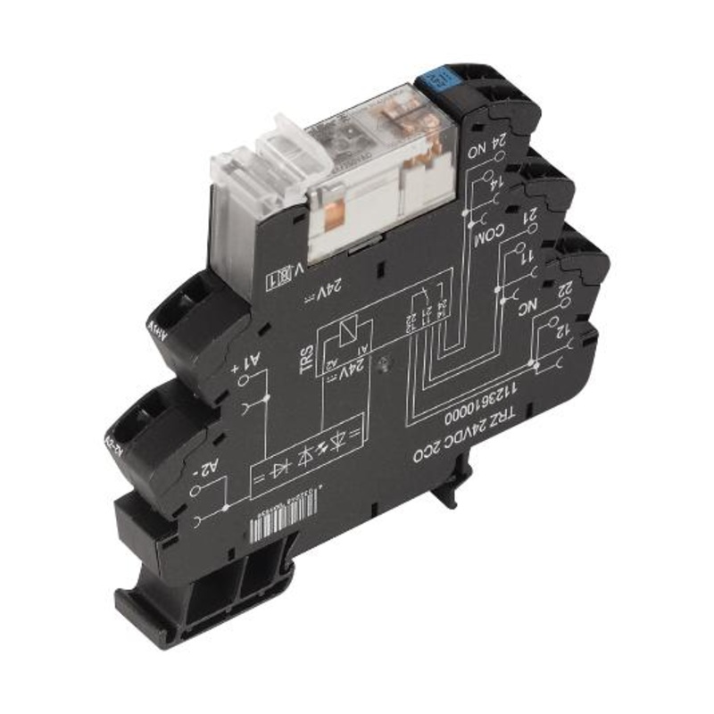 Weidmuller 1123610000 Power Relay Dpdt 24 VDC 8 A Termseries DIN Rail