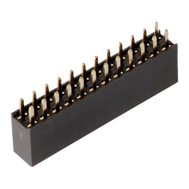 Wurth Elektronik 61302421821 PCB Receptacle Board-to-Board 2.54 mm 2 Rows 24 Contacts Through Hole Mount WR-PHD