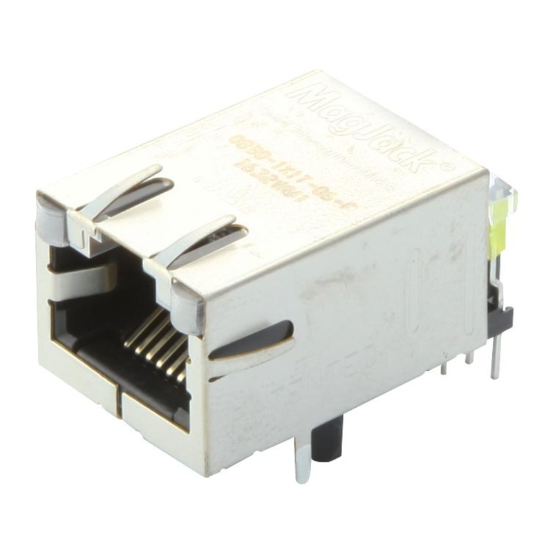 BEL Magnetic Solutions 08B0-1X1T-06-F Modular Connector RJ45 Jack 1 x (Port) 8P8C Cat5 Through Hole Mount