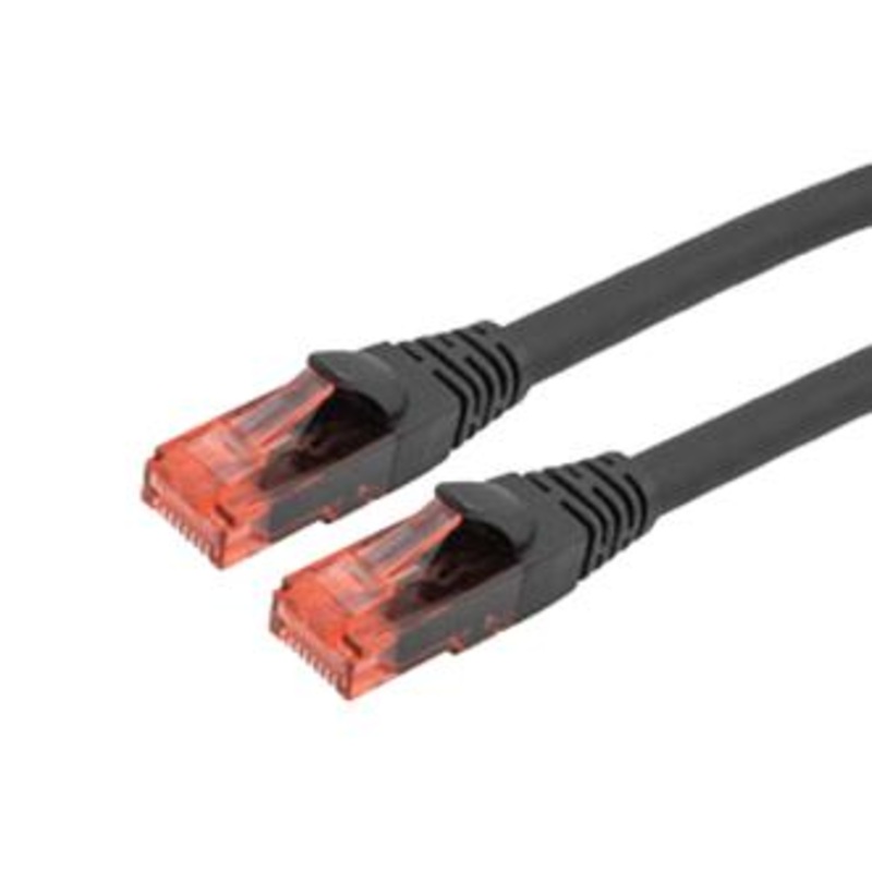 L-COM TRD624AUF-BLK-2F Enet Cord CAT6A RJ45 PLUG-PLUG 2 New