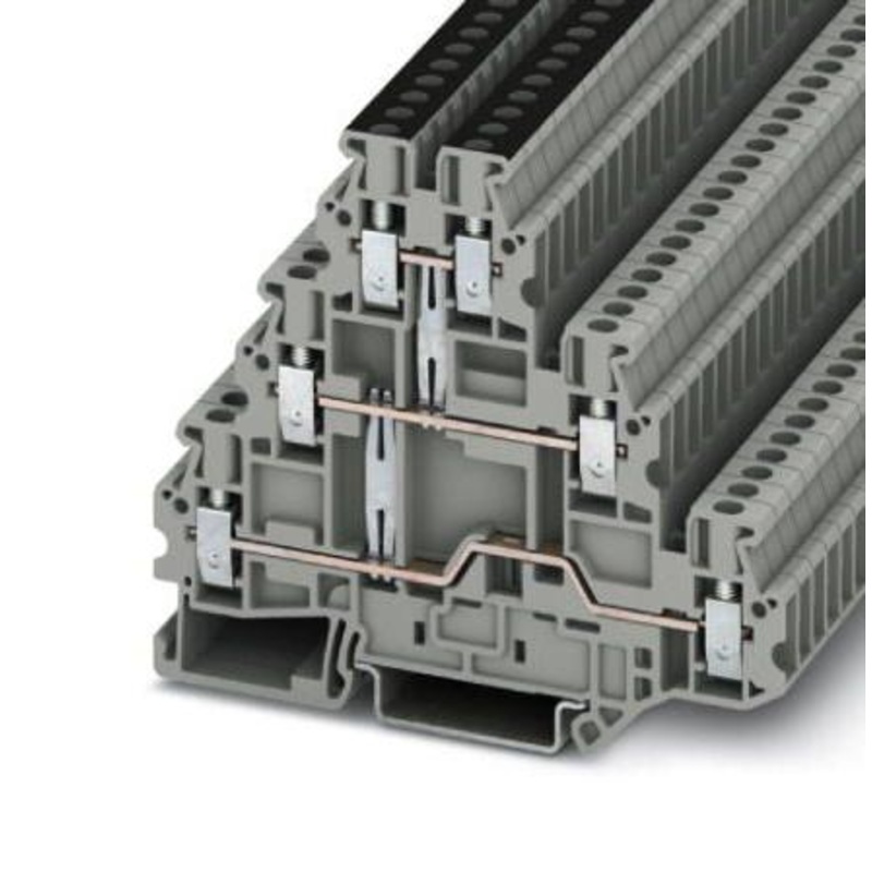 Phoenix Contact UT 25-3PV DIN Rail Mount Terminal Block Ground 6 Ways 26 AWG 12 2.5 mm Screw 19 A