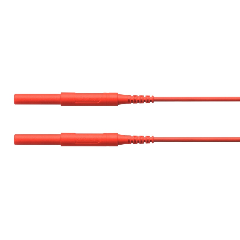 Schutzinger HSPL 8568 / AWG16 50 RT Test Lead 4mm Banana Plug Shrouded 6 kV 16 A Red 500 mm