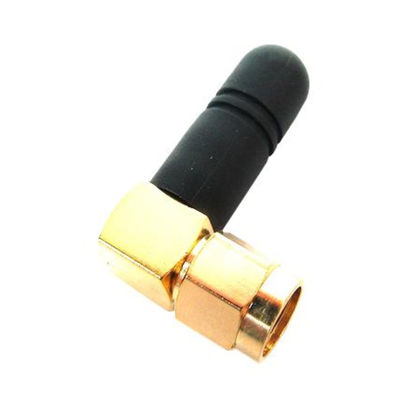 Siretta DELTA25/X/SMAM/S/RA/35 Stubby Antenna 2.4GHz to 2.5GHz 2 Vswr 0dBi Gain 50ohm Vertical Polarisation SMA Connector