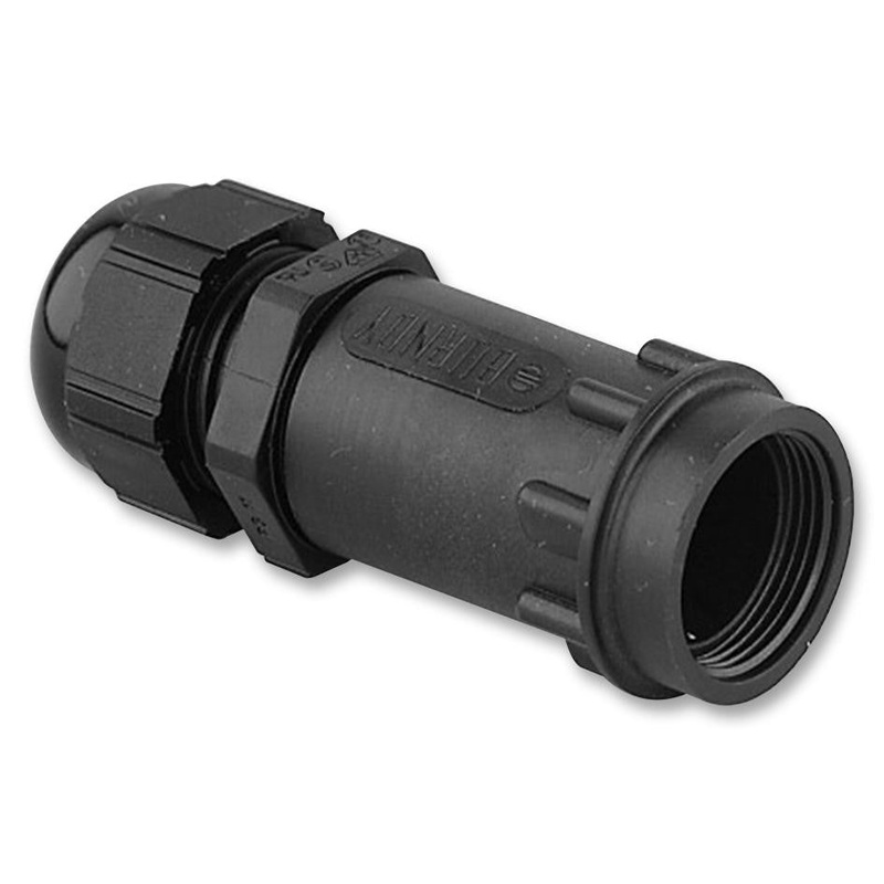 SOURIAU UTG14ST Circular Connector Clamp, Straight w/ strain relief nut, IP65, Trim Trio UTG Series