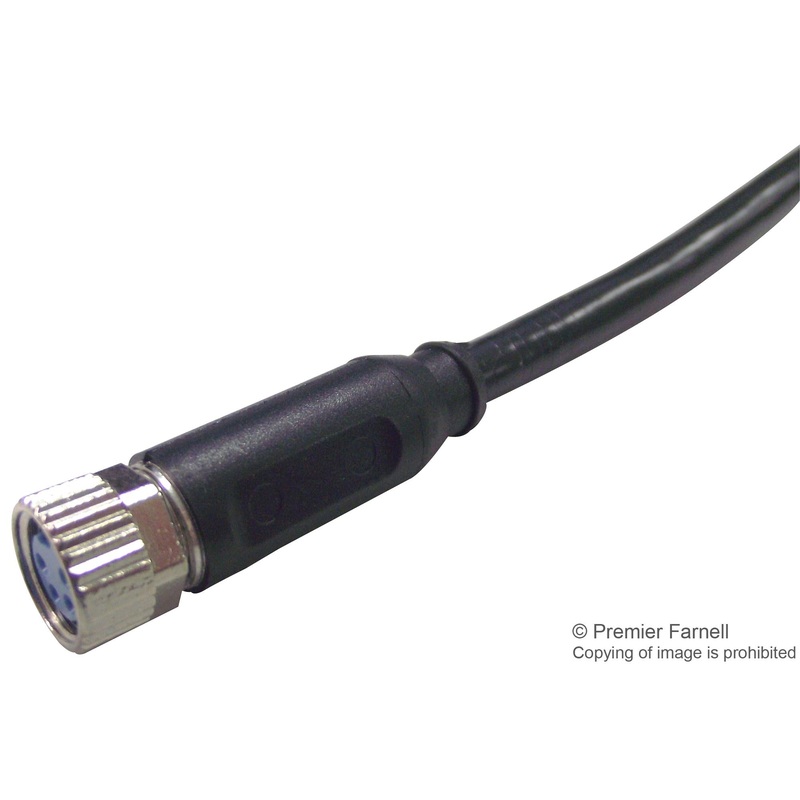 TE Connectivity 1-2273007-1 1-2273007-1 Sensor Cable AMP M8 Receptacle Free End 4 Positions 1.5 m 4.9 ft M8/M12 Connector System