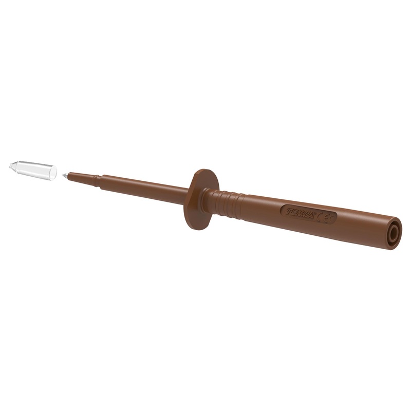 Tenma 72-14260 Test Probe Connector 16A 1KV Brown Needle Multifunction 4mm Banana Probes