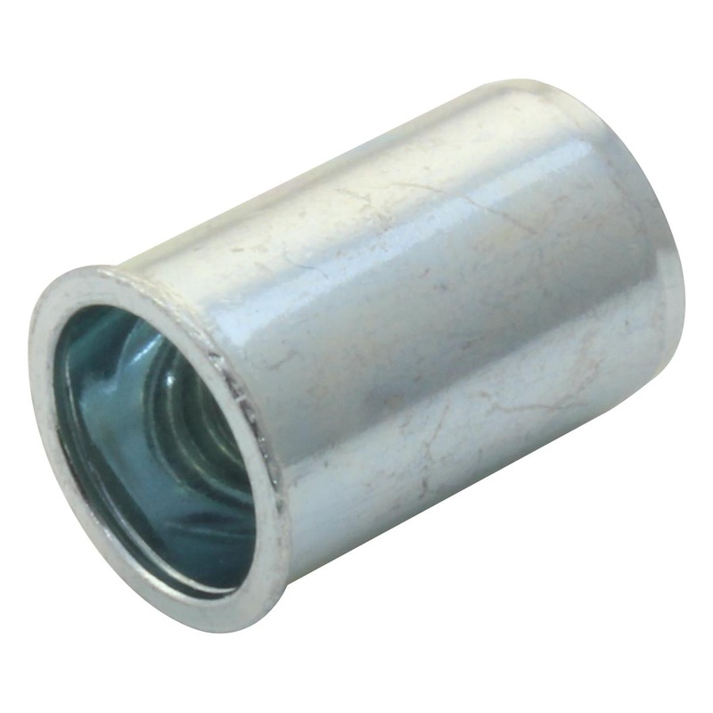 TR Fastenings W/M8/REDE/OE/ST/PG Rivet Nut Blind Open End M8 x 11 mm Steel Zinc Plain Body