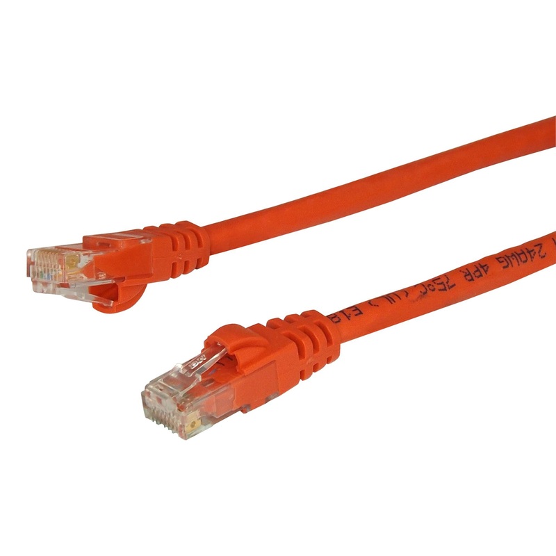 TUK SP0.5RD Ethernet Cable, Patch Lead, Cat6, RJ45 Plug to RJ45 Plug, Red, 500 mm