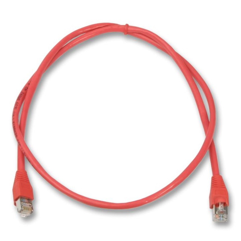 VIDEK 1962-5R Ethernet Cable, Patch Lead, Cat5e, RJ45 Plug to RJ45 Plug, Red, 5 m