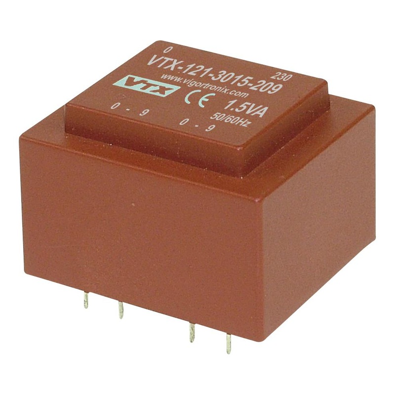 Vigortronix VTX-121-3023-409 VTX-121-3023-409 PCB Transformer Encapsulated 2 x 115V 9V 2.3 VA 50Hz / 60Hz