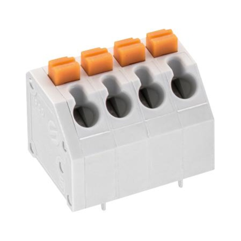 Wurth Elektronik 691412320004 691412320004 Wire-To-Board Terminal Block 3.81 mm 4 Ways 30 AWG 16 1.31 mm Push In