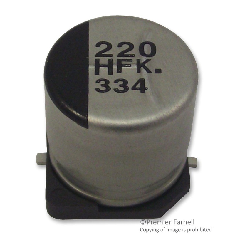 PANASONIC ELECTRONIC COMPONENTS EEVFK2A470Q SMD Aluminium Electrolytic Capacitor, Radial Can – SMD, 47 F, 100 V, FK Series