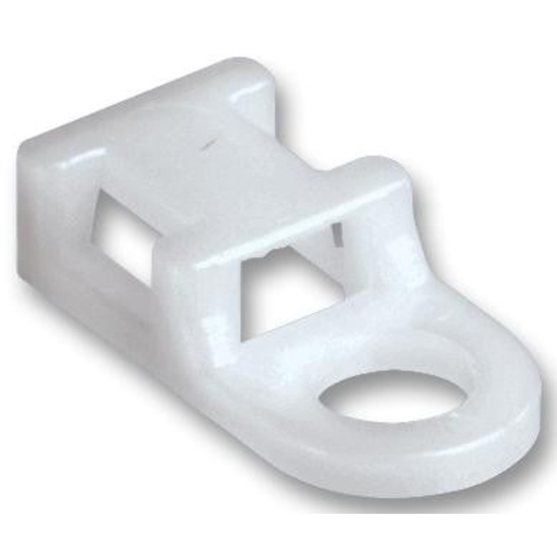 PANDUIT TA1S10-C Cable Tie Mount, 5.1 mm, Screw, Nylon (Polyamide), Natural