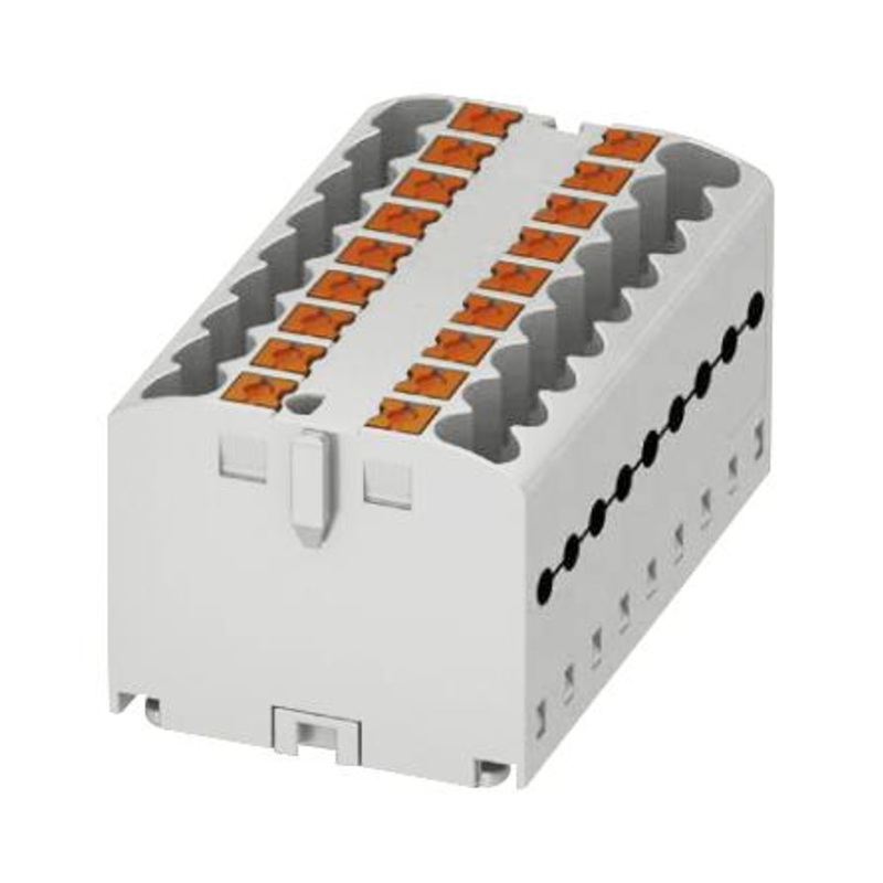 Phoenix Contact PTFIX 12X25 WH PTFIX WH Panel Mount Barrier Terminal Block 24 A 500 V 12 Pole 6 Push In AWG