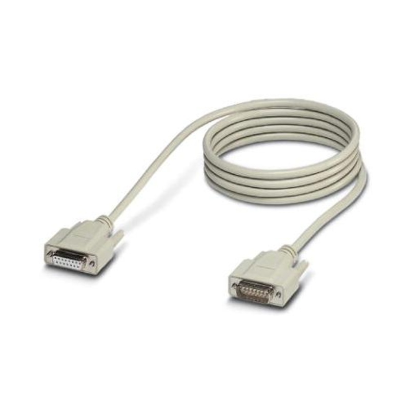 Phoenix Contact VS-15-DSUB-20-LI-20 Computer Cable D Subminiature Plug 15 Way Socket 6.6 ft 2 m Grey