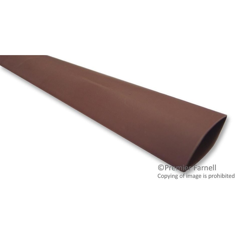 PRO POWER 15104 Heat Shrink Tubing, Halogen Free Normal Wall, 6.4 mm, 0.251 , 2:1, Brown, 16.4 ft, 5 m