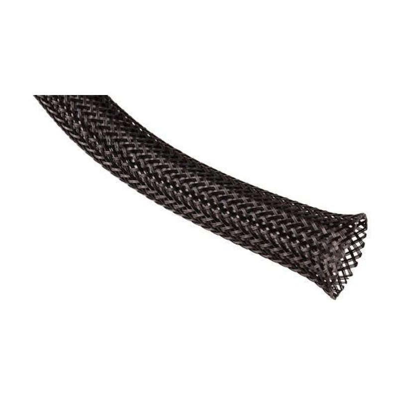 PRO POWER SPC5147 SLEEVING, EXPANDABLE, 6.35MM ID, PET, BLACK, 30.5M/100FT