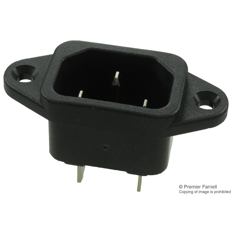 QUALTEK ELECTRONICS 703W-00/08 CONNECTOR, AC POWER INLET, C14, 15A