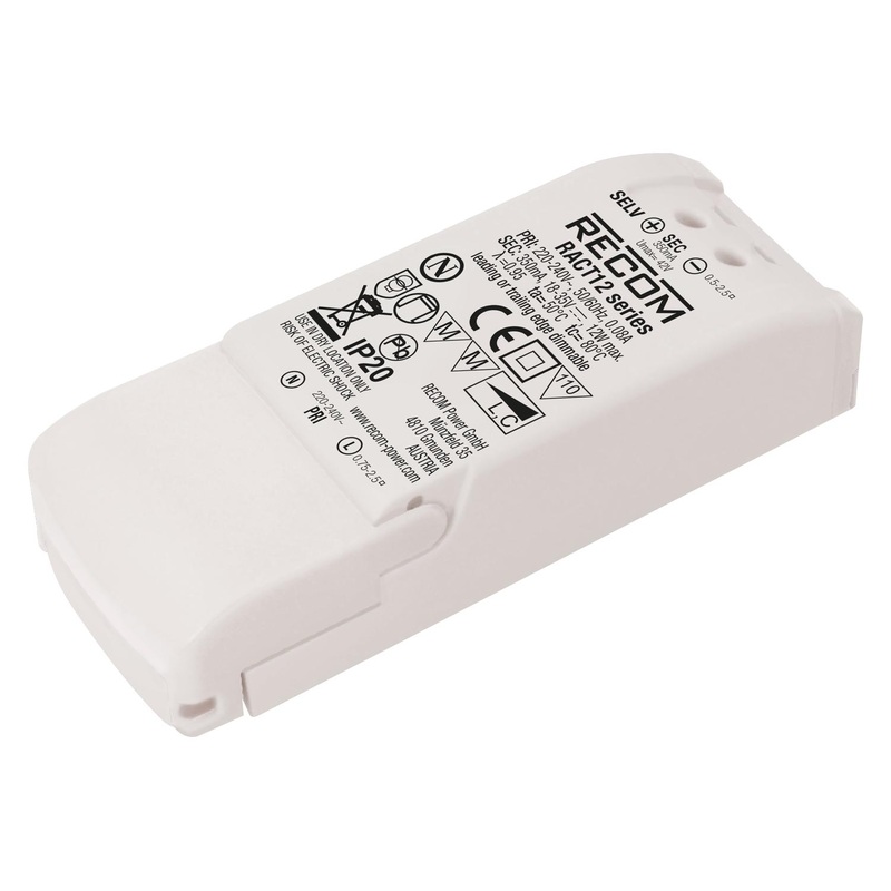 Recom Power RACT12-350 LED Driver Triac Dimmable 12 W 35 V 350 mA Constant Current 198 264