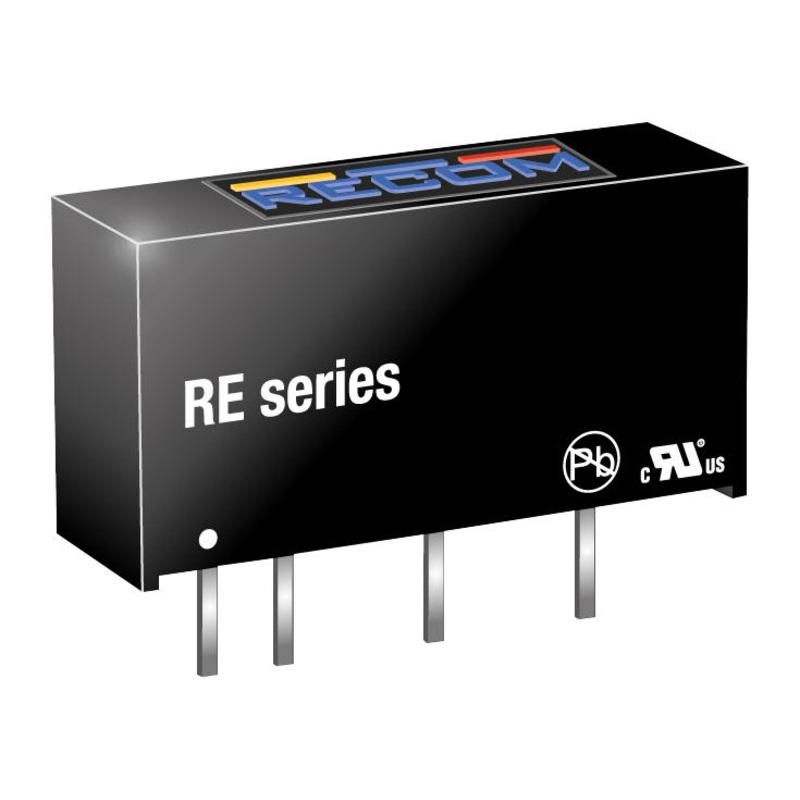 Recom Power RE-2405S Isolated Through Hole DC/DC Converter ITE 1:1 1 W Output 5 V 200 mA