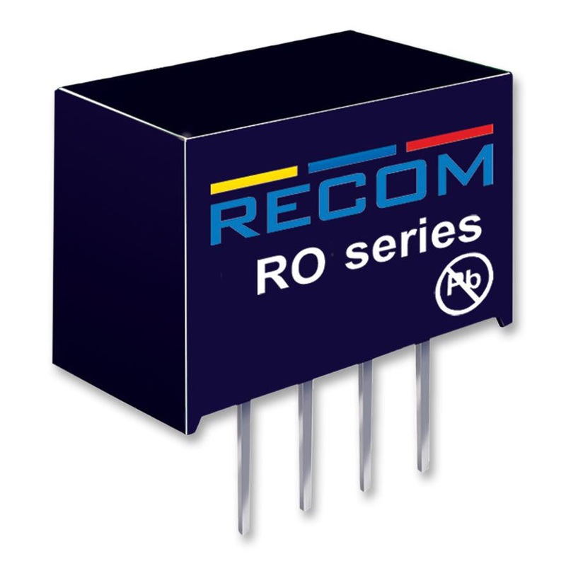 RECOM POWER RO-053.3S Isolated Board Mount DC/DC Converter, Medical, 1 Output, 1 W, 3.3 V, 303 mA