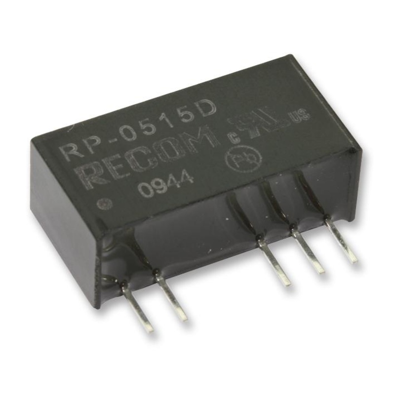 RECOM POWER RP-1212S Isolated Board Mount DC/DC Converter, Medical, 1 Output, 1 W, 12 V, 84 mA