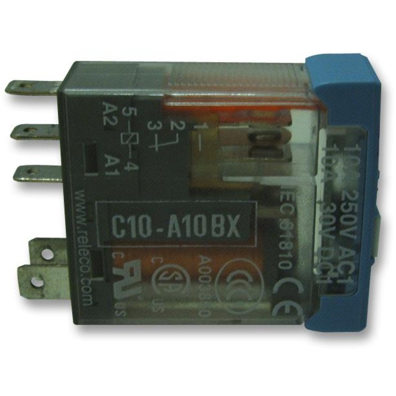 RELECO C10A10X24D General Purpose Relay, C10 Series, Power, SPDT, 24 VDC, 10 A