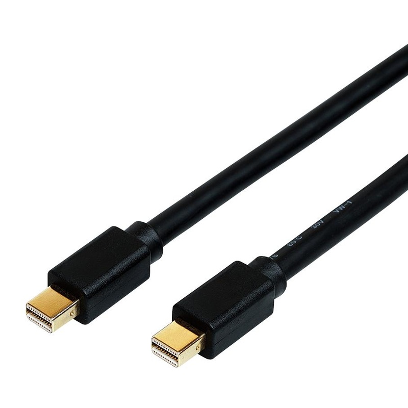 Roline 11.04.5817 Audio / Video Cable Assembly Mini Displayport Plug 3.3 ft 1 m Black