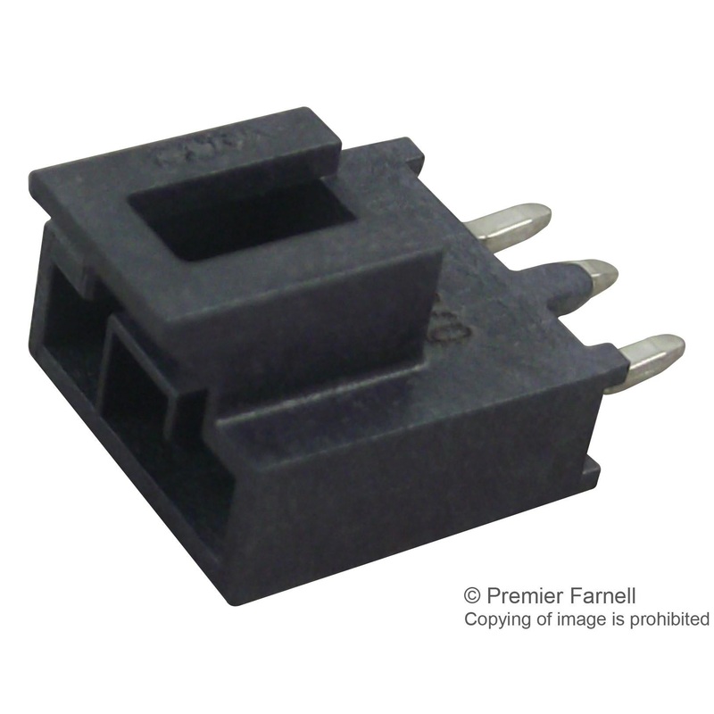 MOLEX 105309-1203 Wire-To-Board Connector, Vertical, 2.5 mm, 3 Contacts, Header, Nano-Fit Series, Through Hole