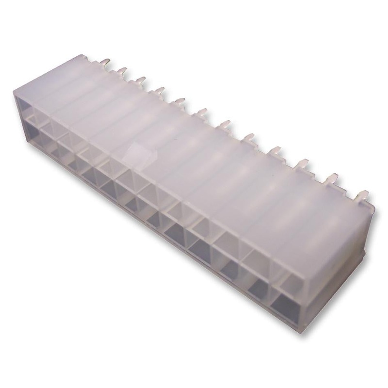 MOLEX 39281243 Wire-To-Board Connector, Vertical, 4.2 mm, 24 Contacts, Header, Mini-Fit Jr 5566 Series, Solder