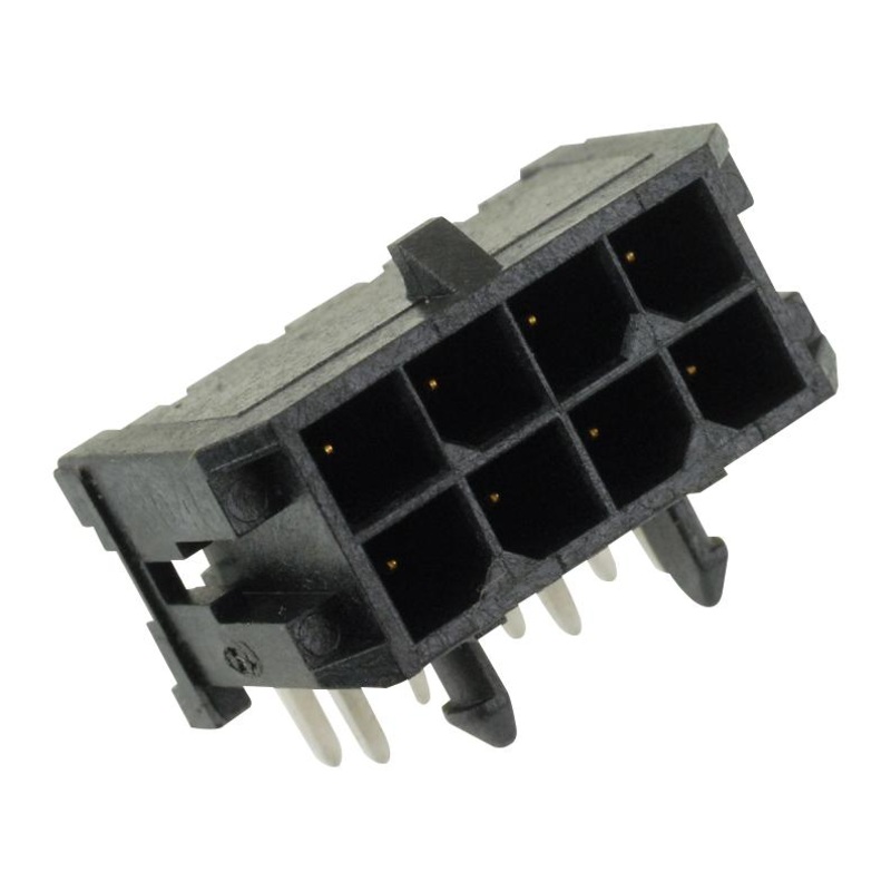Molex 43045-0801 Wire-To-Board Connector 3 mm 8 Contacts Header Micro-Fit 3.0 43045 Series Through Hole 2 Rows