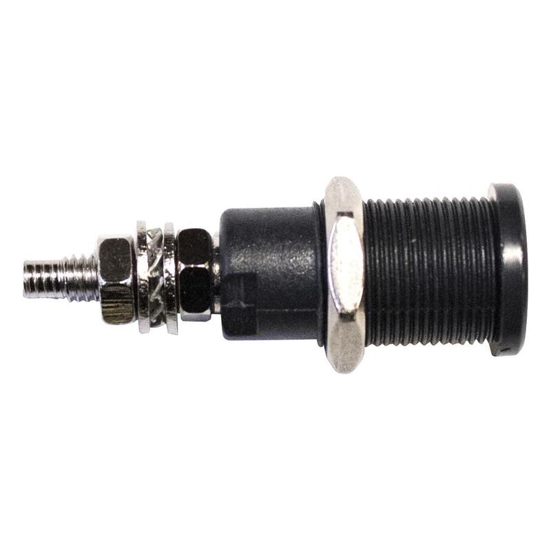 Mueller Electric BU-31607-0 Banana Test Connector Jack Panel Mount 35 A 1 kV Nickel Plated Contacts Black