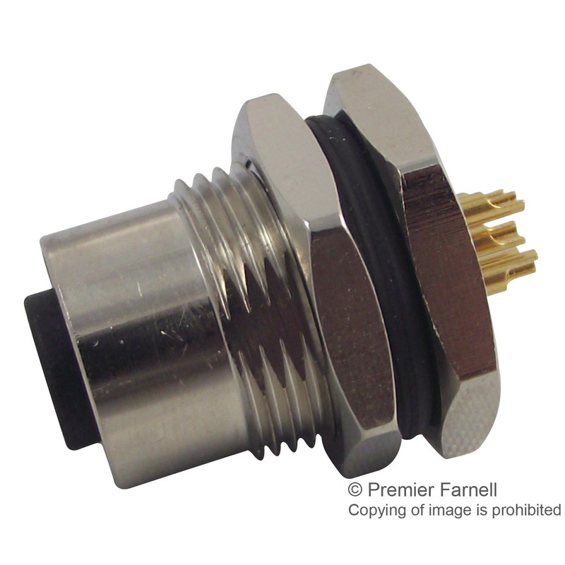 MULTICOMP 2MT3002-W05300 Circular Connector, Panel Mount Receptacle, 5 Contacts, Solder Socket