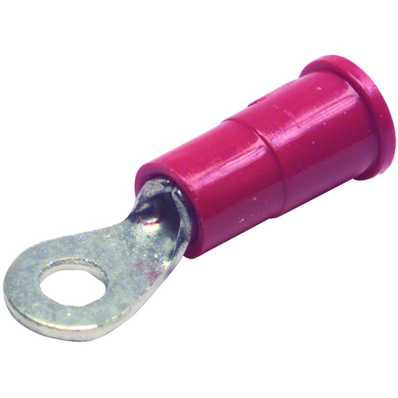 MULTICOMP CRS-TV-1804 TERMINAL, RING TONGUE, #4, CRIMP, RED