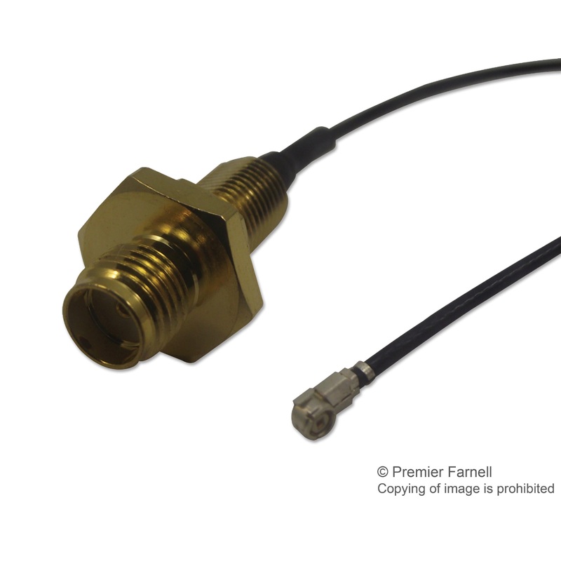 MULTICOMP MC000797 RF / Coaxial Cable Assembly, SMA Bulkhead Jack, U.FL Plug, 90, 1.37mm, 50 ohm, 7.874 , 200 mm