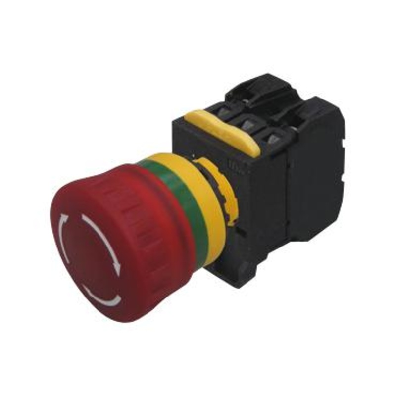Multicomp MCA20L-V4E02Q6R Emergency Stop Switch Illuminated DPST-NC Push-Pull Screw 10 A 120 V