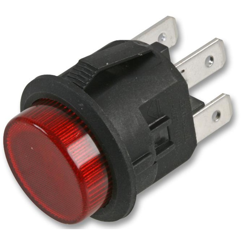 Multicomp MCLC210-7-K-D-ET-2B Illuminated Pushbutton Switch Dpst On-None-Off 16 A 250 V Red