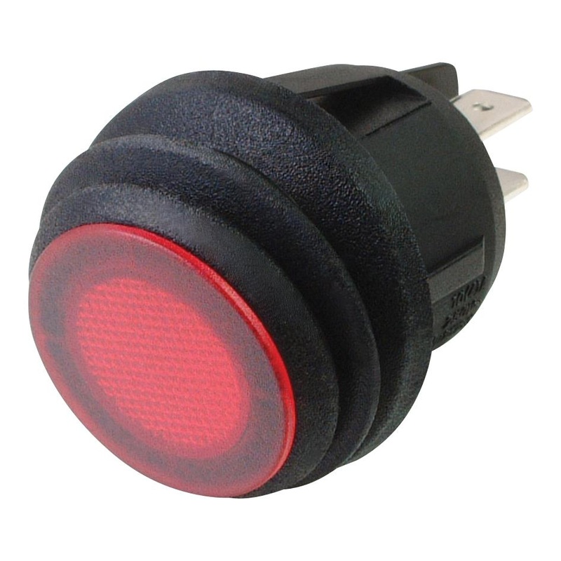 Multicomp MCR13-244B8-02 Rocker Switch Non Illuminated Dpst On-Off Red Panel 16 A
